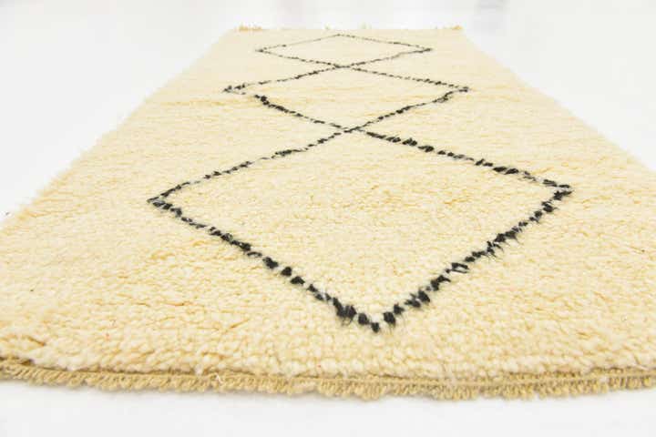 3' 7 x 4' 7 Hand Knotted Moroccan Wool Rug