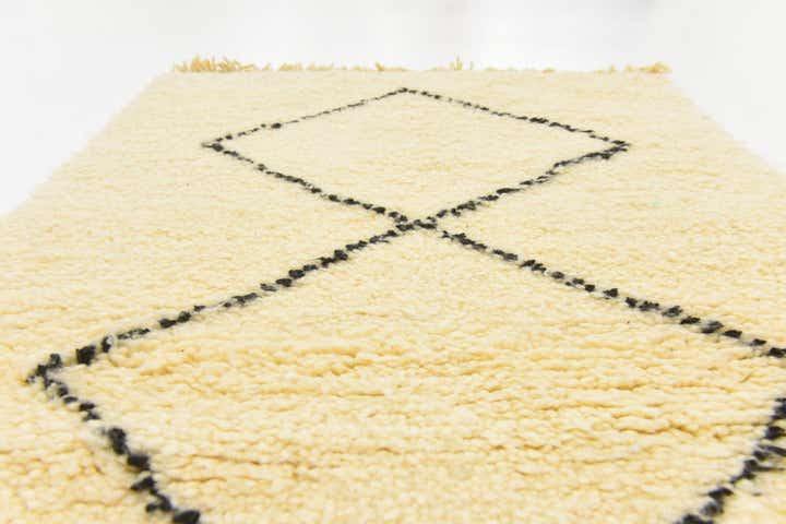 3' 7 x 4' 7 Hand Knotted Moroccan Wool Rug