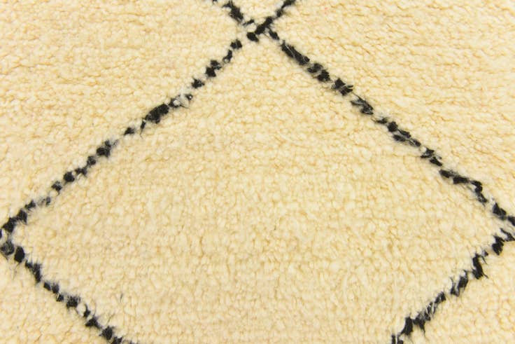 Detail image of 3' 7 x 4' 7 Hand Knotted Moroccan Wool Rug