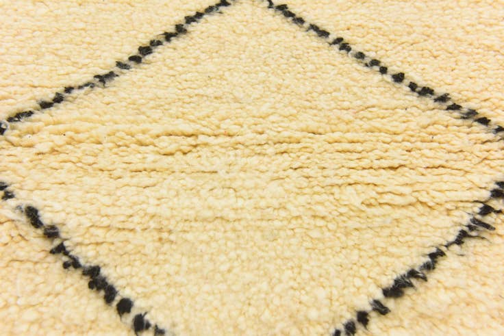 Detail image of 3' 7 x 4' 7 Hand Knotted Moroccan Wool Rug