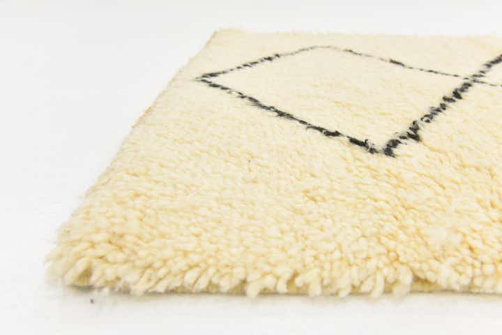 3' 7 x 4' 7 Hand Knotted Moroccan Wool Rug