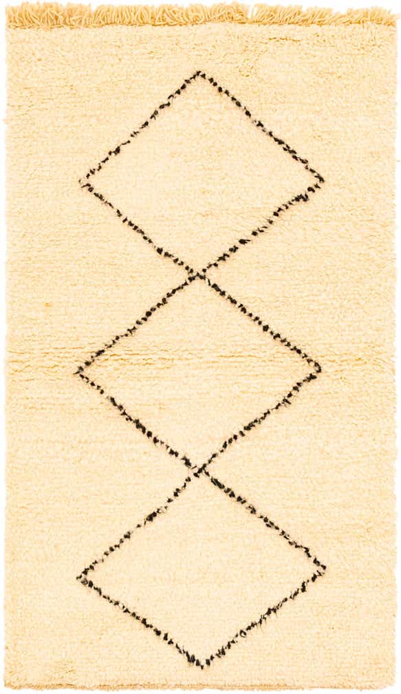 3' 7 x 4' 7 Hand Knotted Moroccan Wool Rug