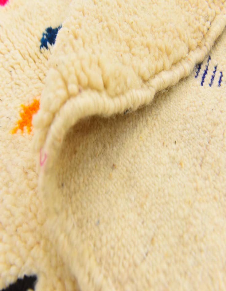 Detail image of 3' 6 x 4' 11  Hand Knotted Moroccan Wool Rug