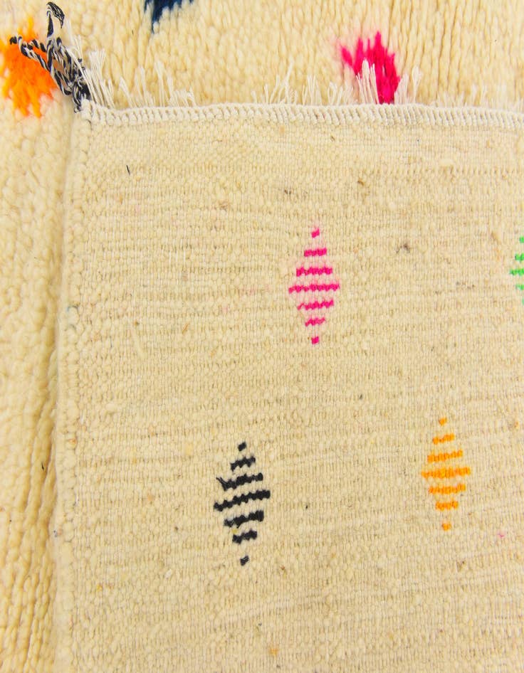 Detail image of 3' 6 x 4' 11  Hand Knotted Moroccan Wool Rug