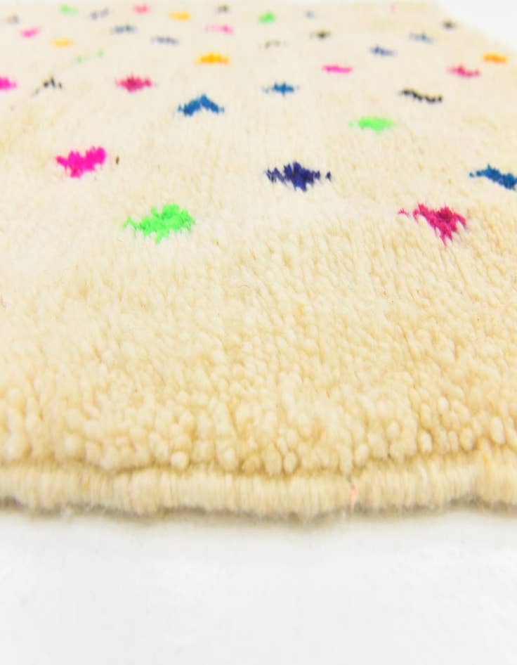 Detail image of 3' 6 x 4' 11  Hand Knotted Moroccan Wool Rug