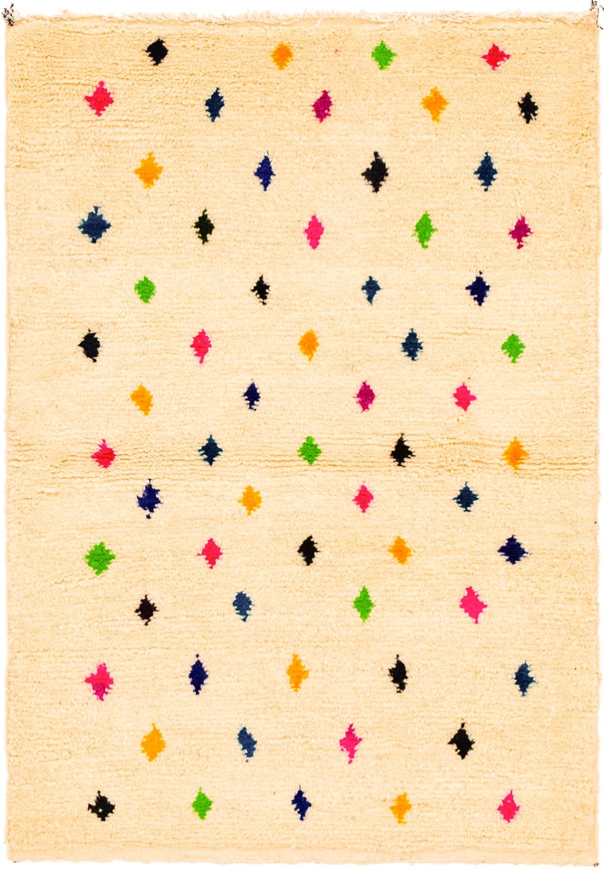 3' 6 x 4' 11 Hand Knotted Moroccan Wool Rug