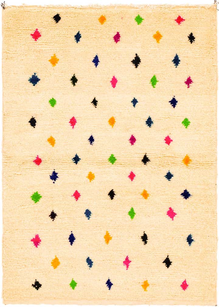 3' 6 x 4' 11 Hand Knotted Moroccan Wool Rug