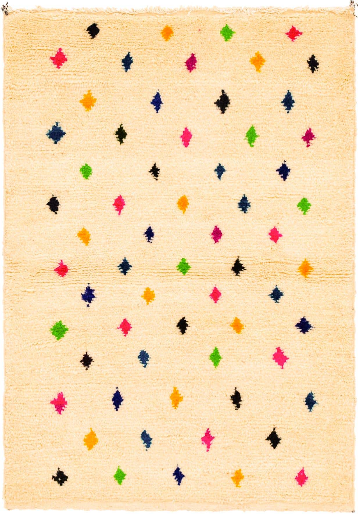 3' 6 x 4' 11 Hand Knotted Moroccan Wool Rug