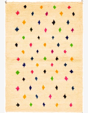 3' 6 x 4' 11 Hand Knotted Moroccan Wool Rug