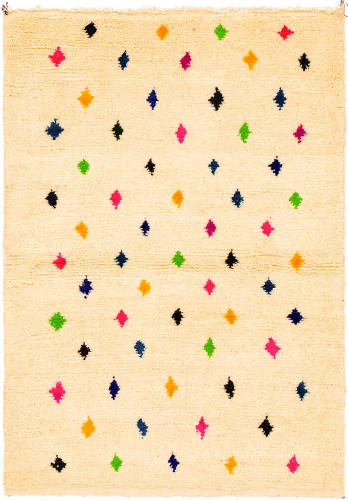 3' 6 x 4' 11 Hand Knotted Moroccan Wool Rug