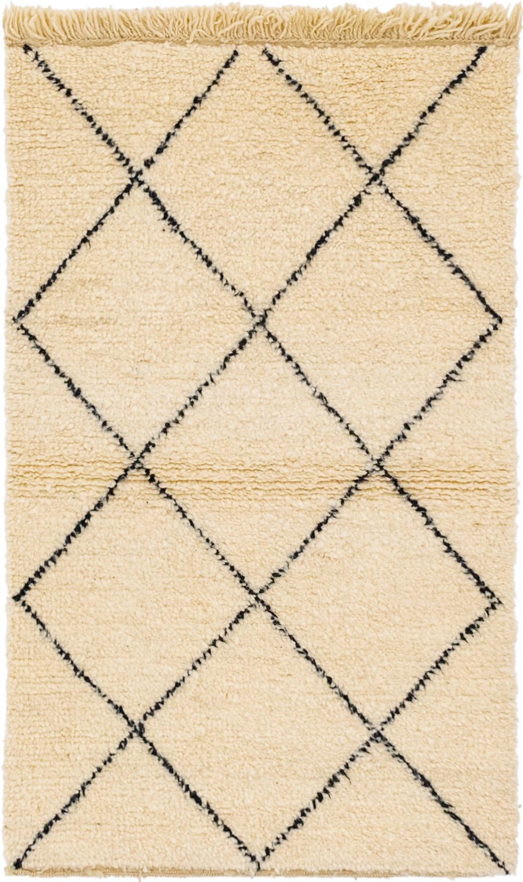 3' x 4' 10 Hand Knotted Moroccan Wool Rug