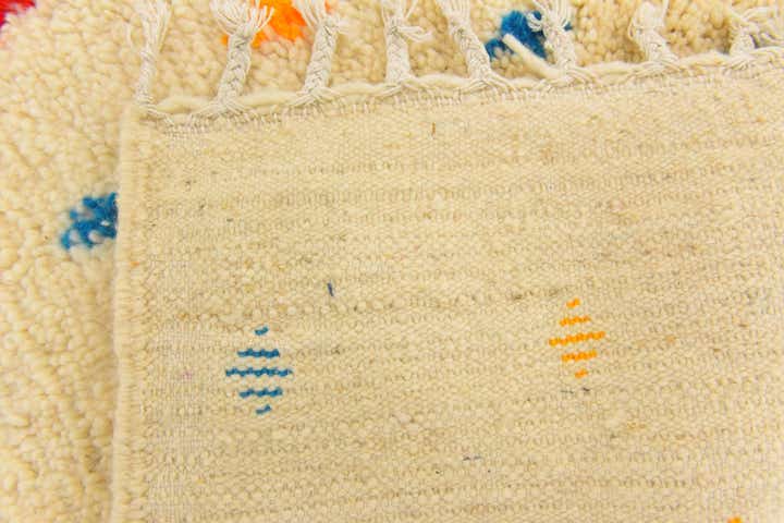 3' 4 x 4' 9 Hand Knotted Moroccan Wool Rug