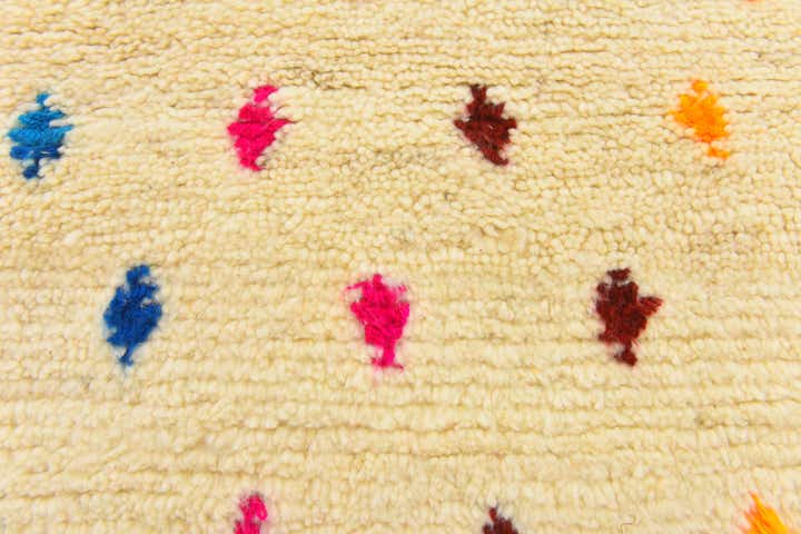 3' 4 x 4' 9 Hand Knotted Moroccan Wool Rug
