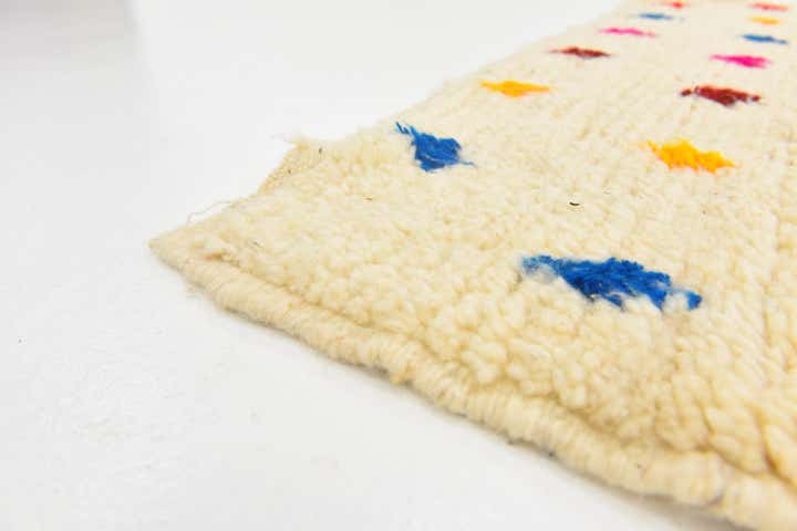 3' 4 x 4' 9 Hand Knotted Moroccan Wool Rug