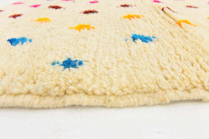 3' 4 x 4' 9 Hand Knotted Moroccan Wool Rug