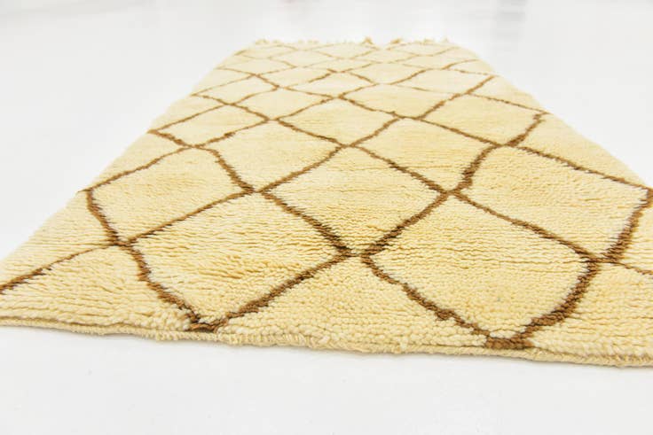 Detail image of 2' 10 x 5' 2 Hand Knotted Moroccan Wool Rug