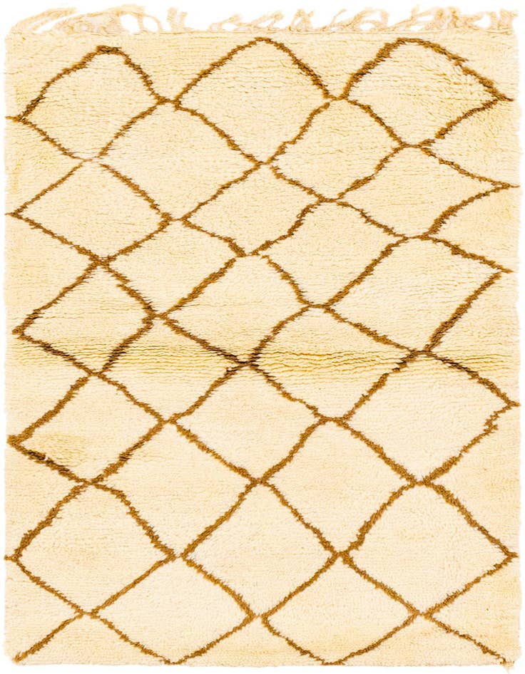 Detail image of 2' 10 x 5' 2 Hand Knotted Moroccan Wool Rug