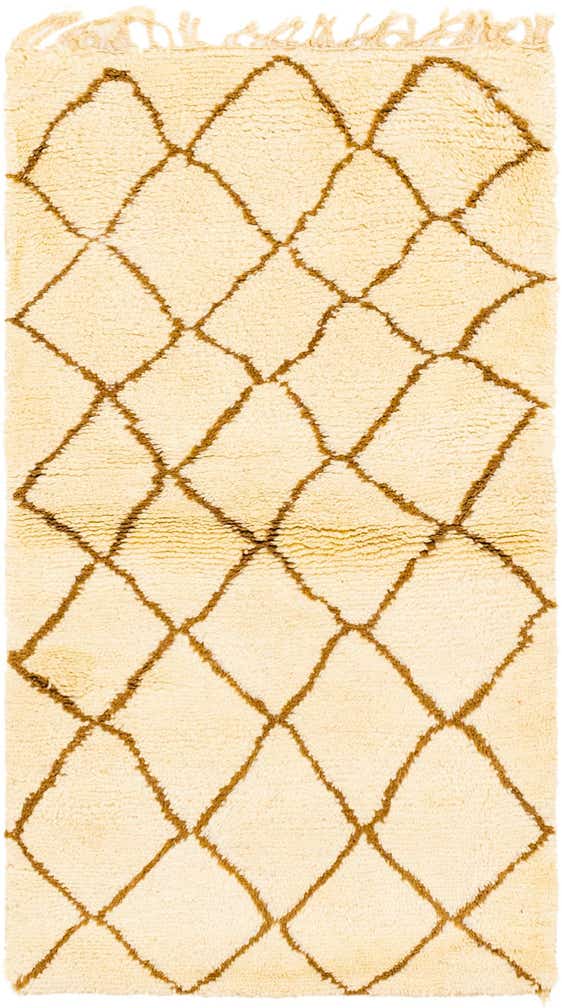 2' 10 x 5' 2 Hand Knotted Moroccan Wool Rug