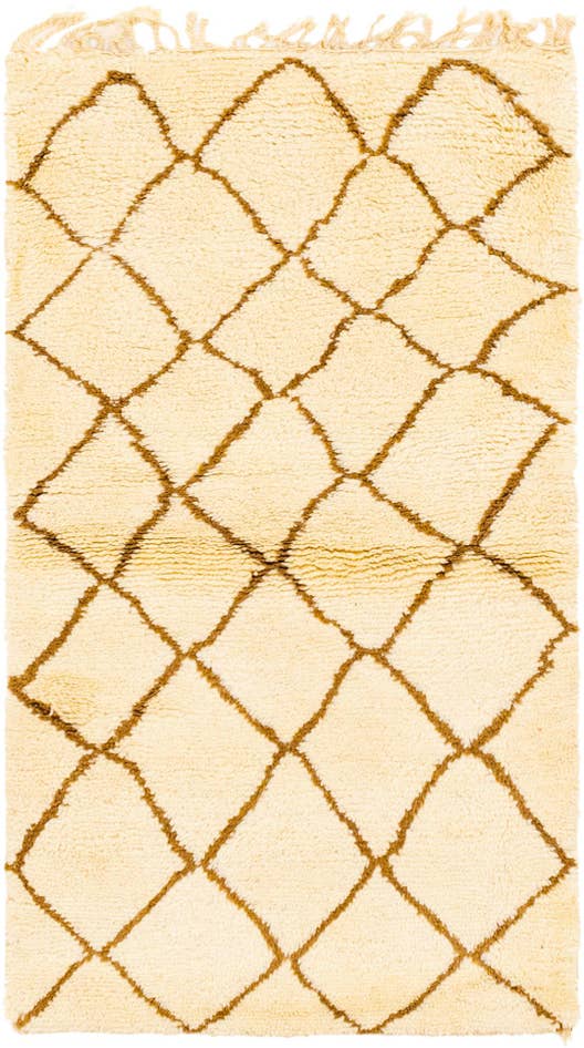 Detail image of 2' 10 x 5' 2 Hand Knotted Moroccan Wool Rug