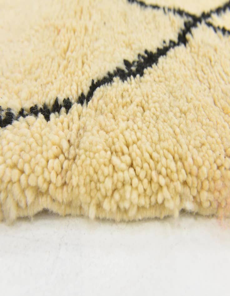 Detail image of 3' 4 x 4' 10  Hand Knotted Moroccan Wool Rug