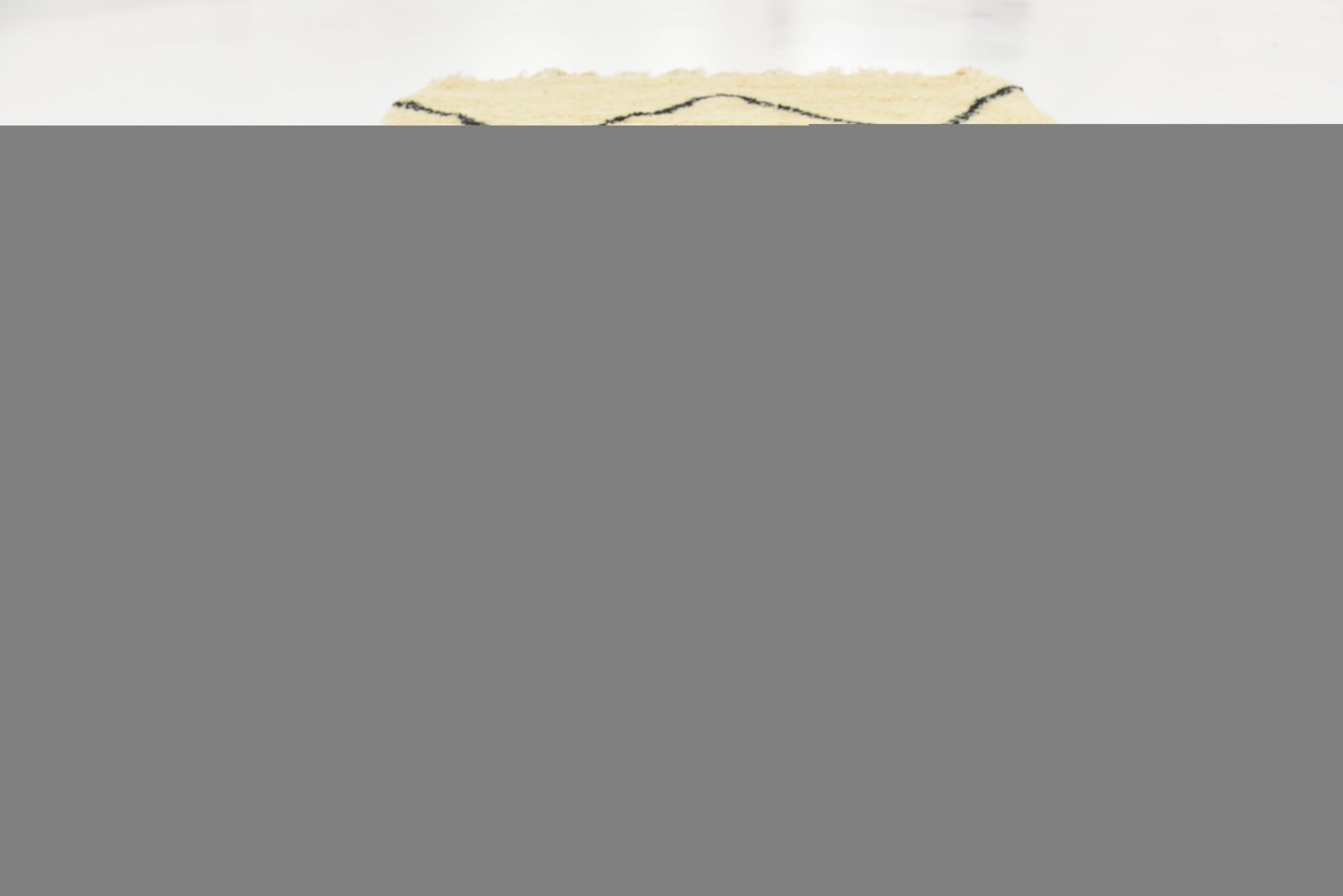 3' 4 x 4' 10 Hand Knotted Moroccan Wool Rug
