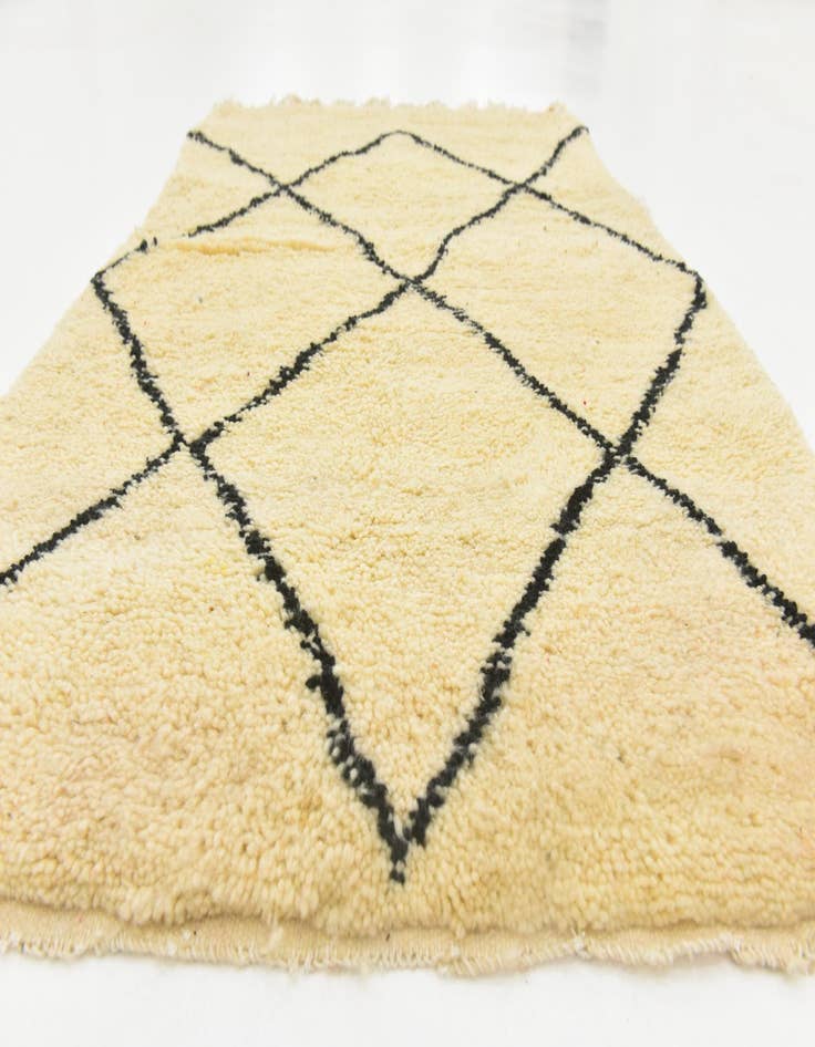 Detail image of 3' 4 x 4' 10  Hand Knotted Moroccan Wool Rug