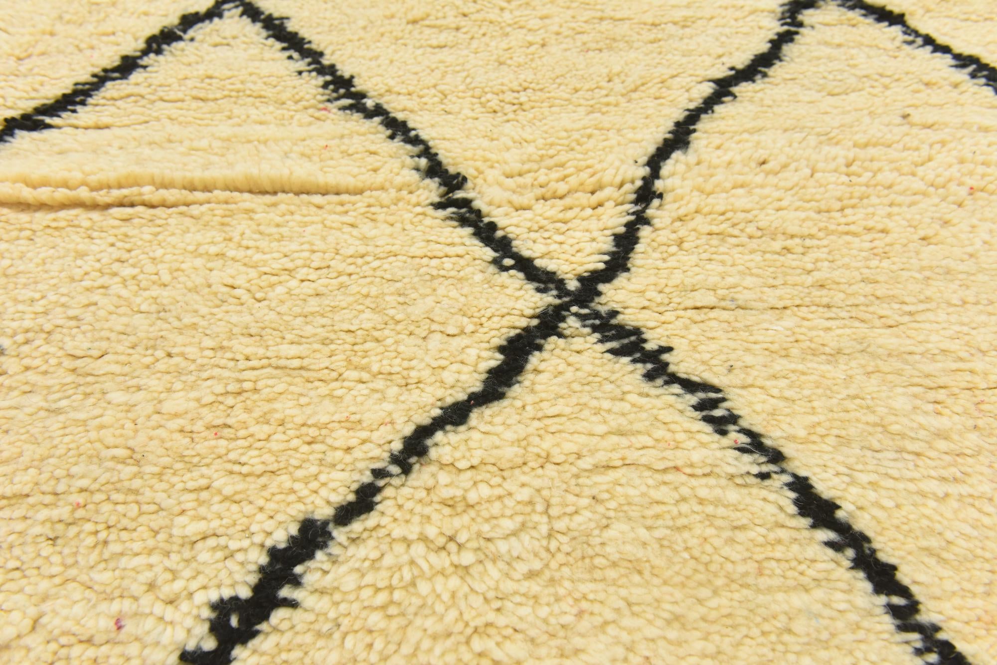 3' 4 x 4' 10 Hand Knotted Moroccan Wool Rug