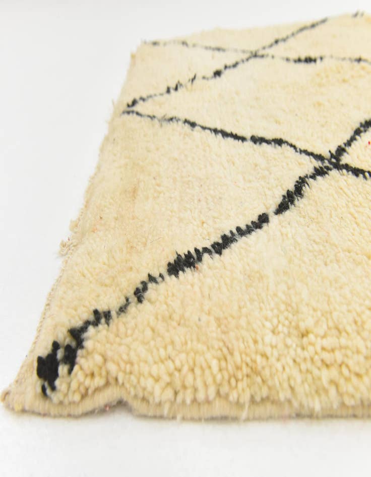 Detail image of 3' 4 x 4' 10  Hand Knotted Moroccan Wool Rug