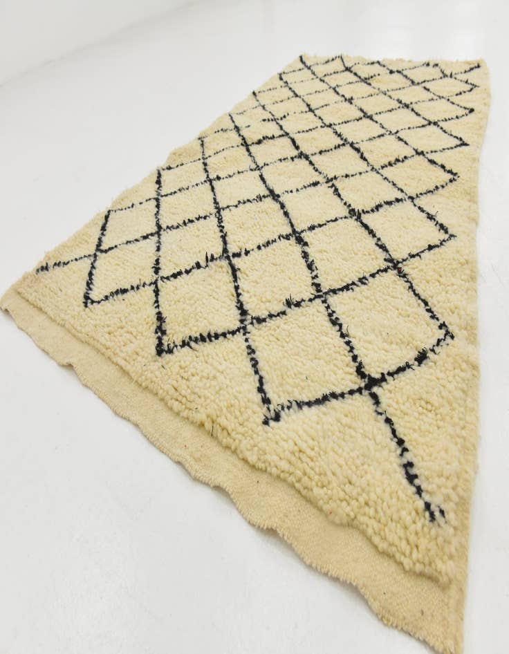 Detail image of 3' 2 x 5' 3  Hand Knotted Moroccan Wool Rug