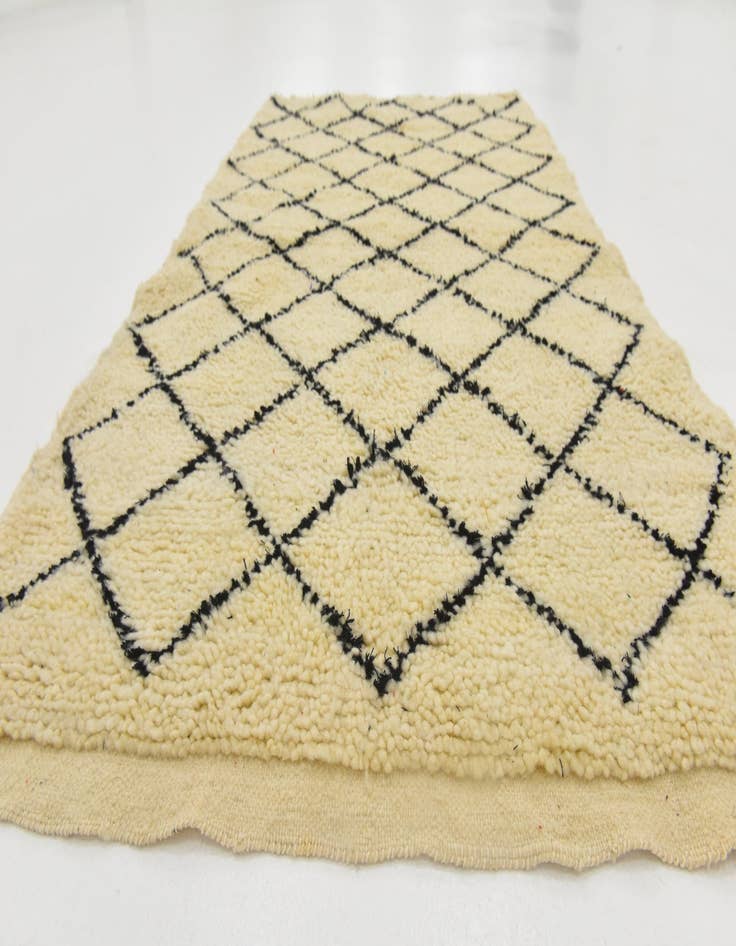 Detail image of 3' 2 x 5' 3  Hand Knotted Moroccan Wool Rug