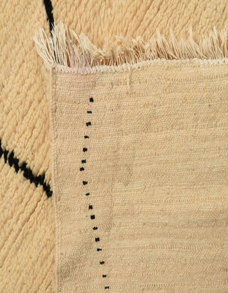 Detail image of 3' 4 x 4' 6 Hand Knotted Moroccan Wool Rug