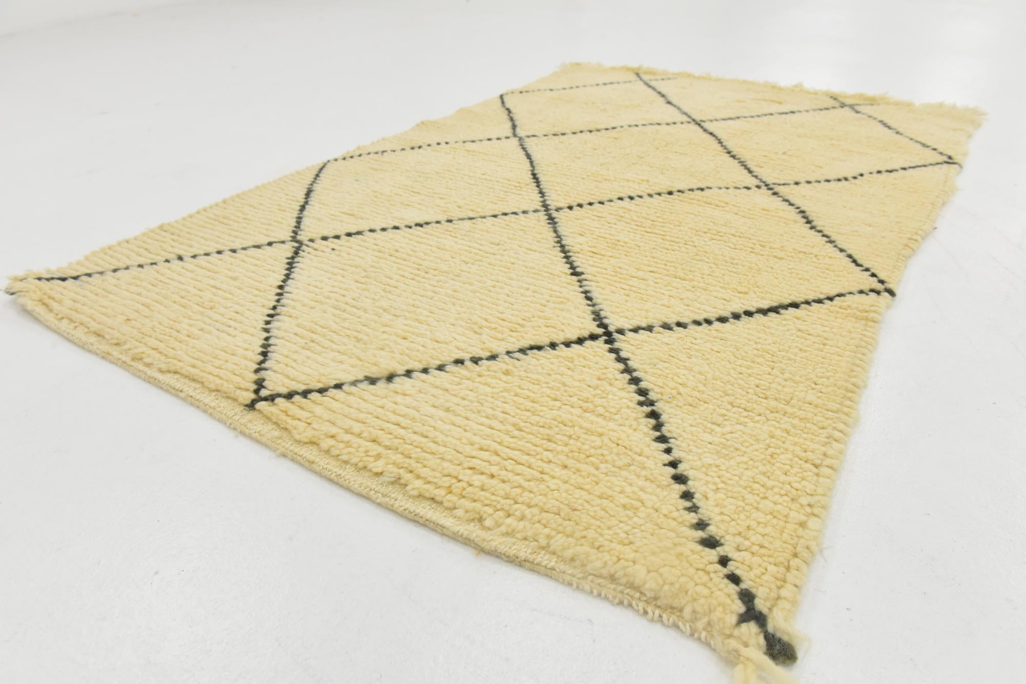 3' 1 x 4' 11 Hand Knotted Moroccan Wool Rug
