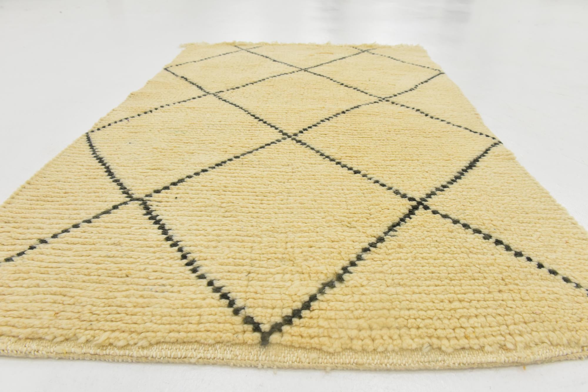 3' 1 x 4' 11 Hand Knotted Moroccan Wool Rug