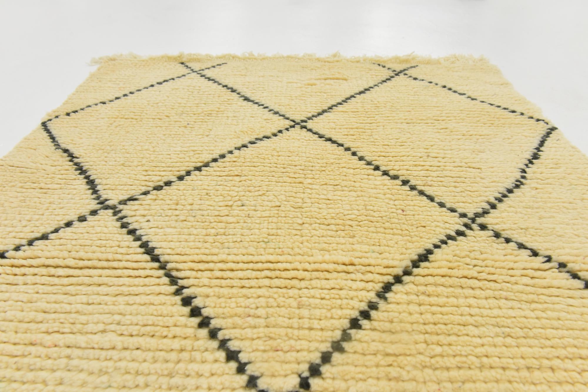 3' 1 x 4' 11 Hand Knotted Moroccan Wool Rug