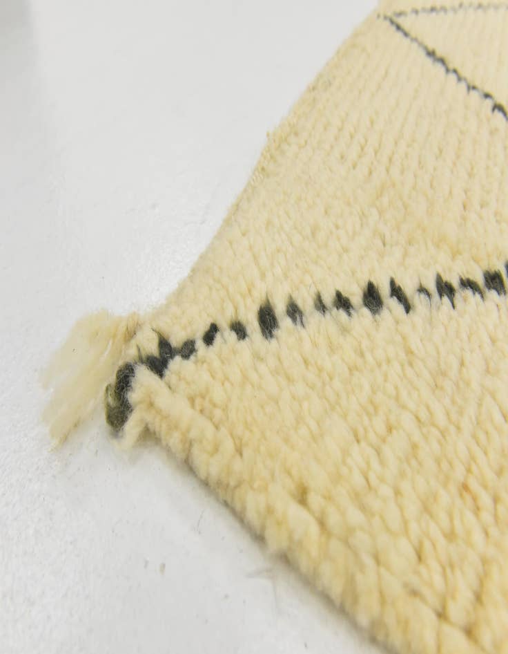 Detail image of 3' 1 x 4' 11  Hand Knotted Moroccan Wool Rug