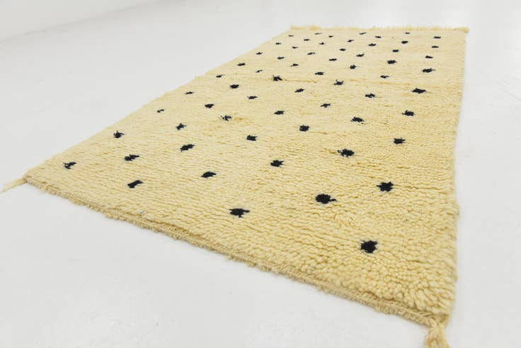 Detail image of 2' 10 x 4' 10 Hand Knotted Moroccan Wool Rug