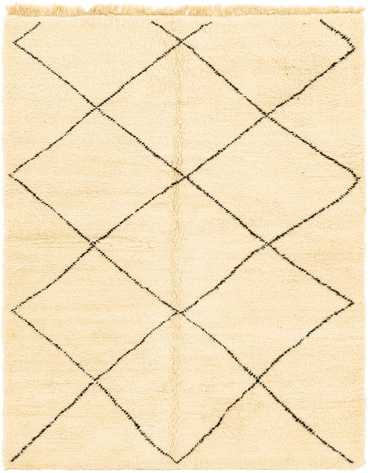 Detail image of 6' 10 x 10' Hand Knotted Moroccan Wool Rug