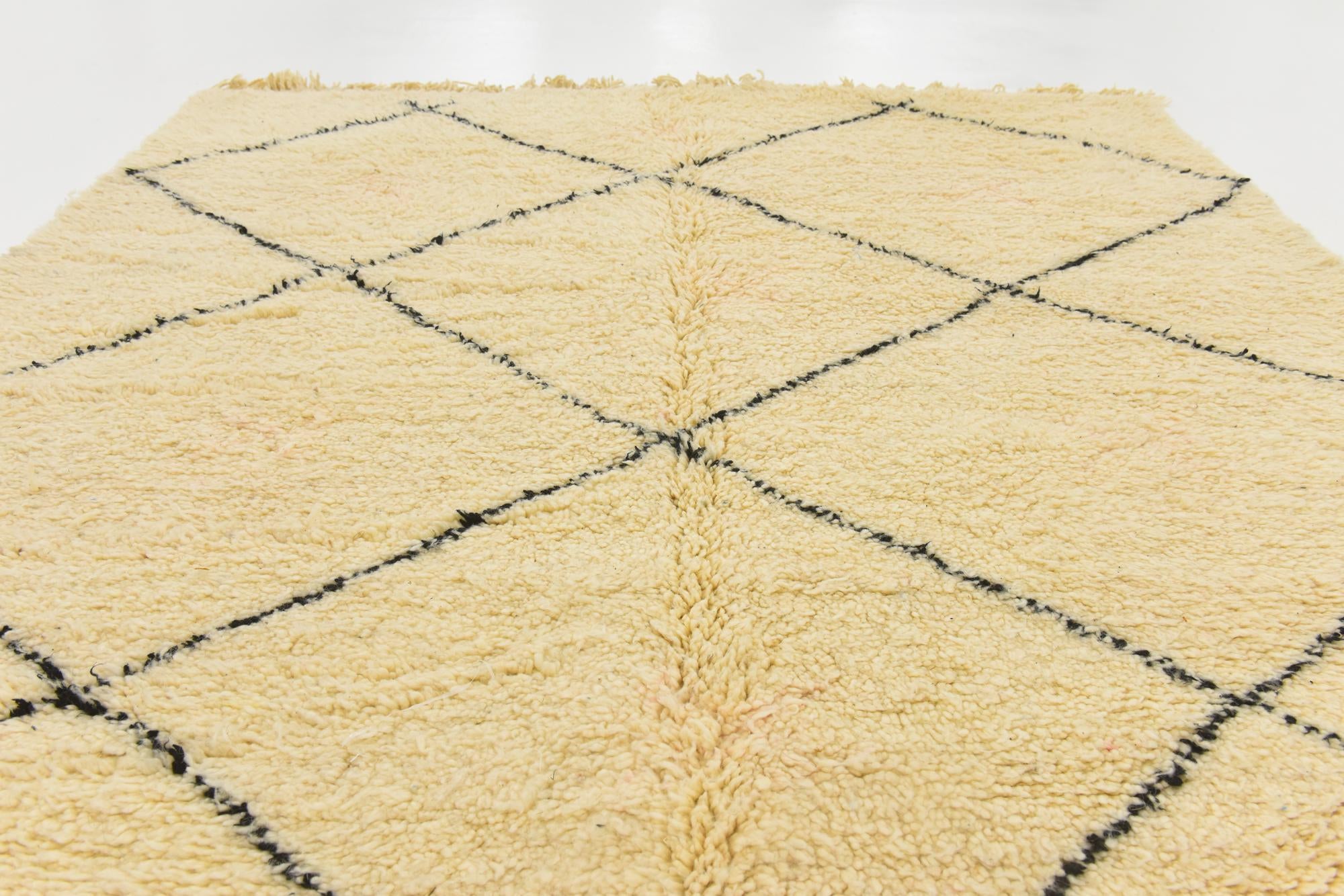 6' 6 x 9' 4 Hand Knotted Moroccan Wool Rug