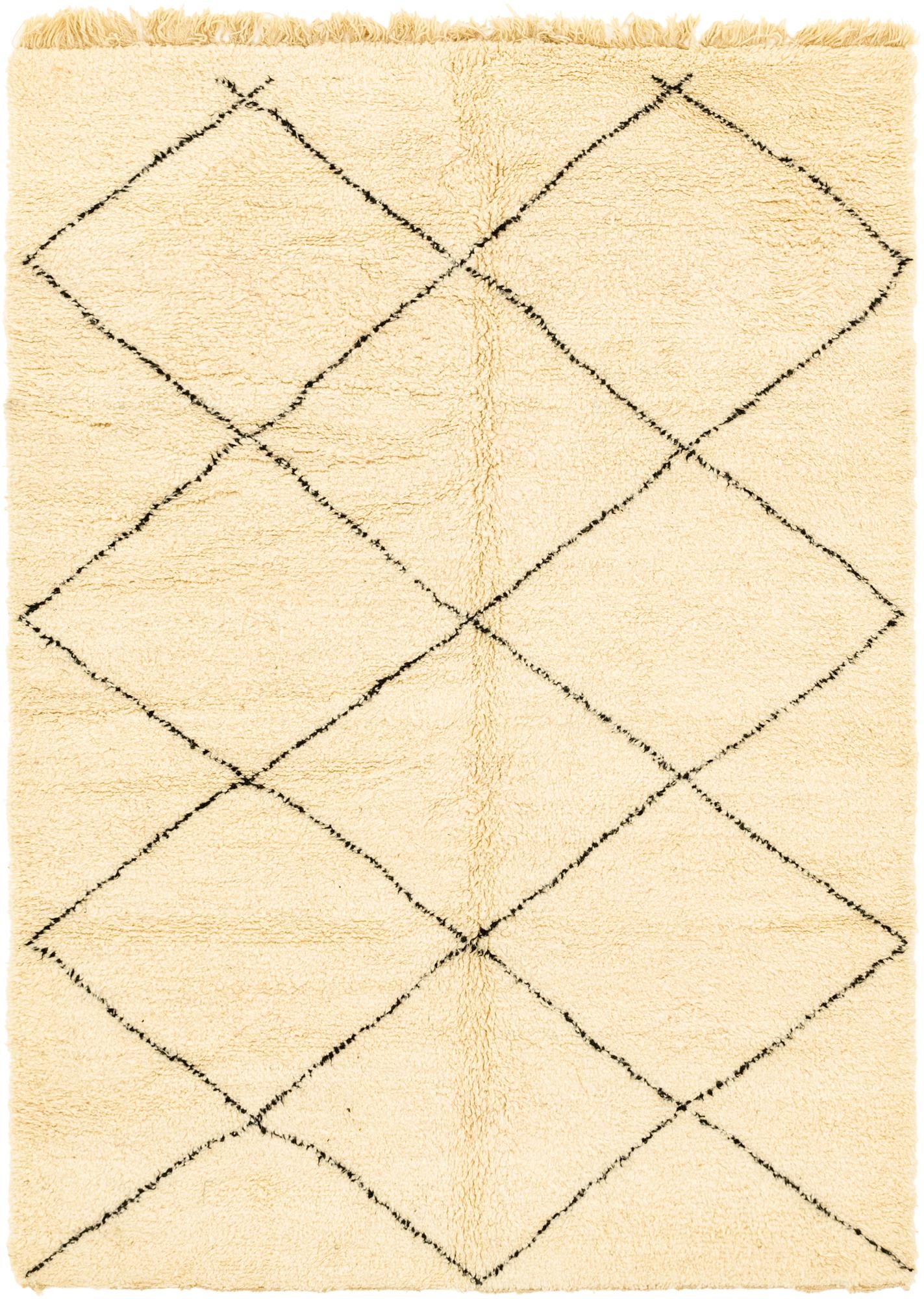 6' 6 x 9' 4 Hand Knotted Moroccan Wool Rug
