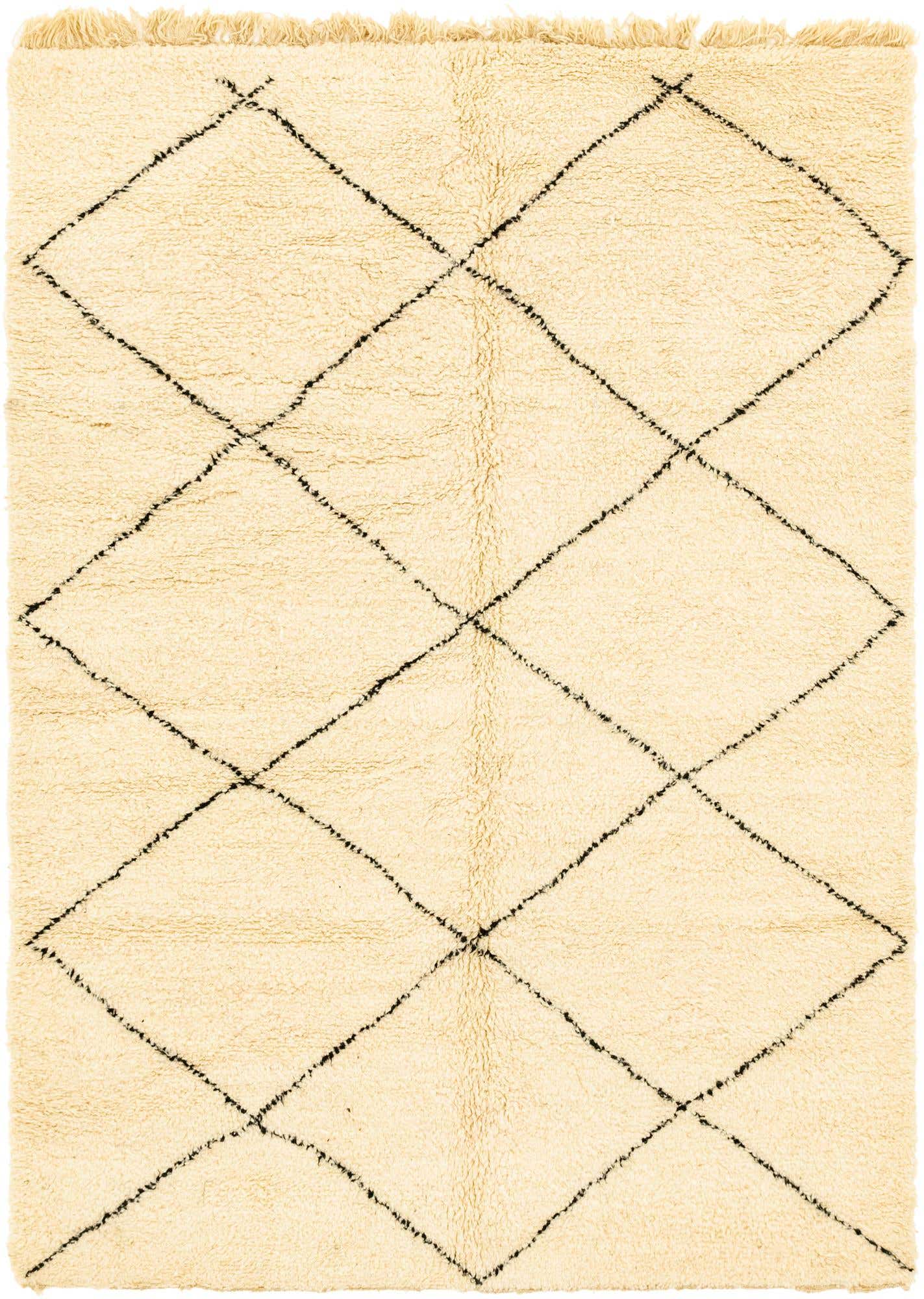 6' 6 x 9' 4 Hand Knotted Moroccan Wool Rug