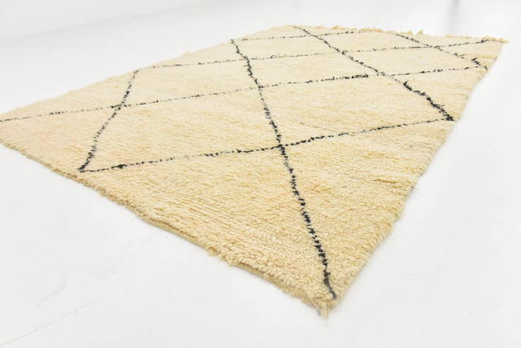 Detail image of 5' 9 x 8' 2 Hand Knotted Moroccan Wool Rug
