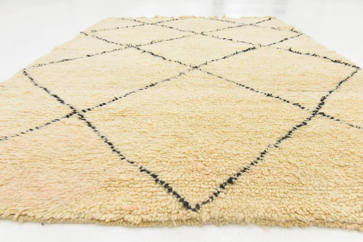 Detail image of 5' 9 x 8' 2 Hand Knotted Moroccan Wool Rug