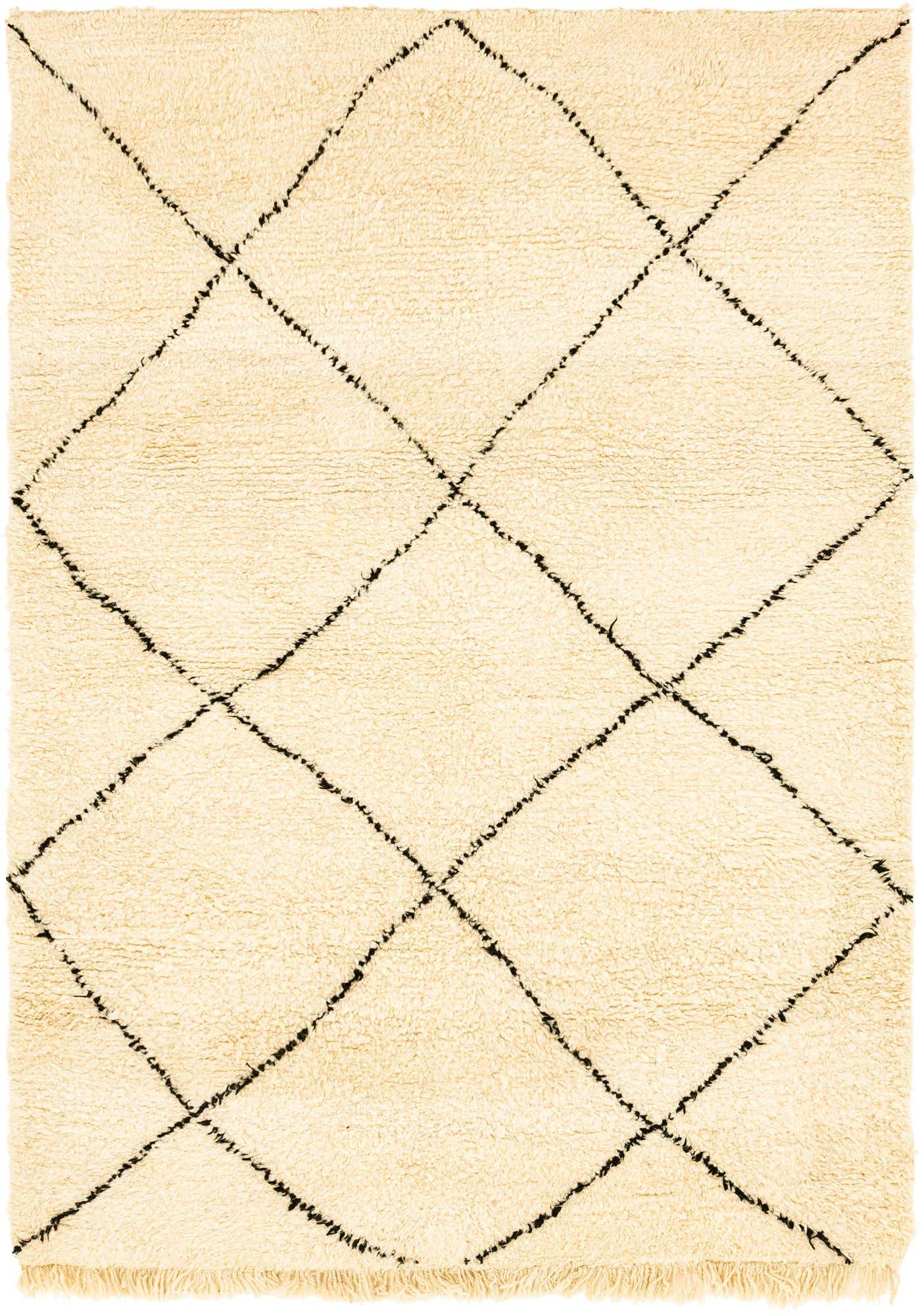 5' 9 x 8' 2 Hand Knotted Moroccan Wool Rug