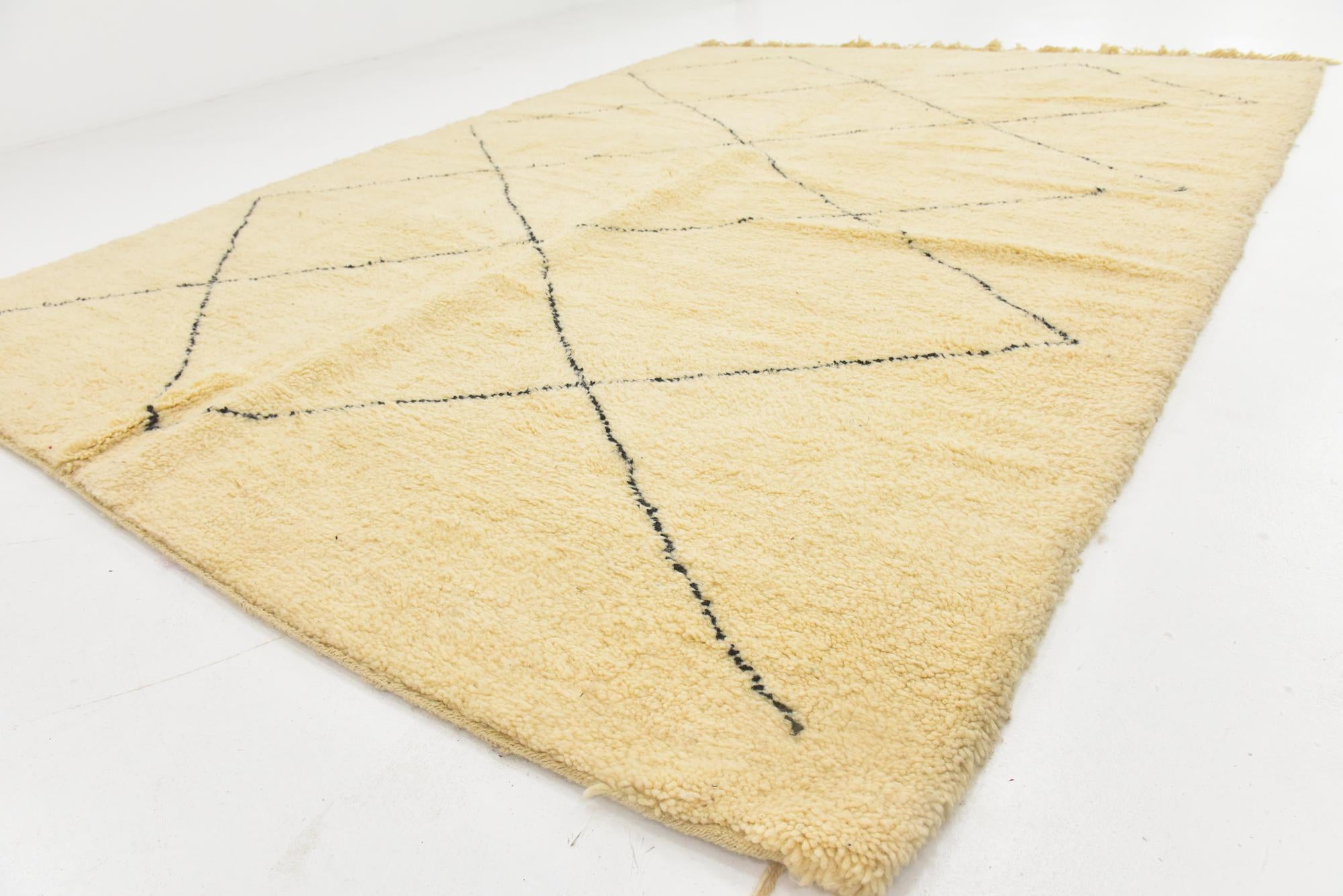 8' 8 x 11' 9 Hand Knotted Moroccan Wool Rug