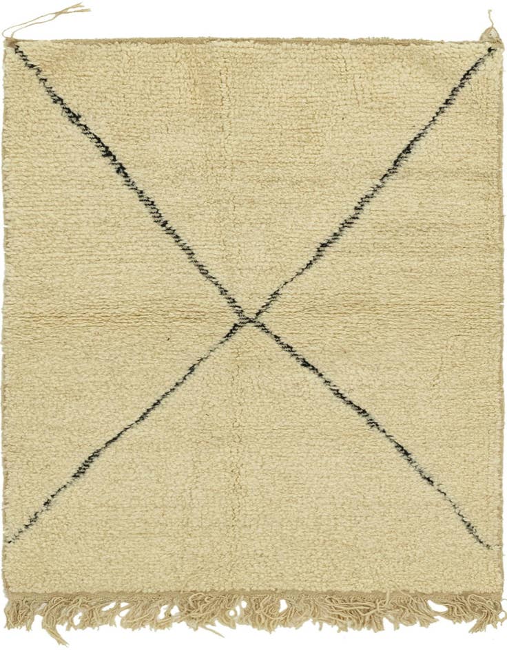 Detail image of 3' 3 x 5' 1 Hand Knotted Moroccan Wool Rug