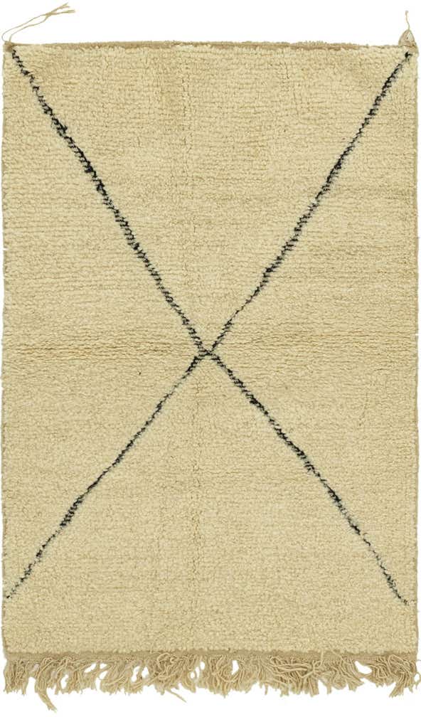 3' 3 x 5' 1 Hand Knotted Moroccan Wool Rug