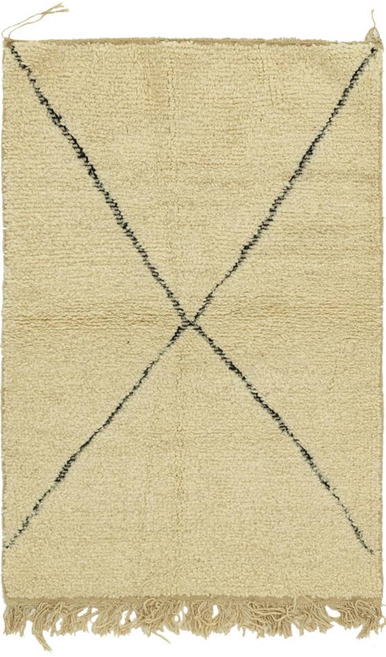 Detail image of 3' 3 x 5' 1 Hand Knotted Moroccan Wool Rug