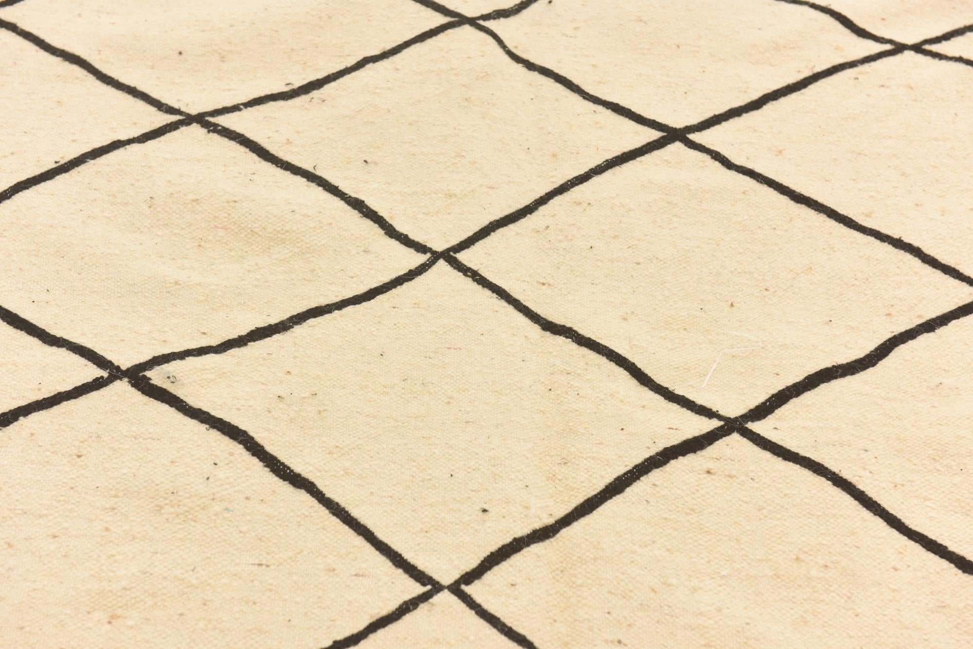 6' 8 x 10' 3 Hand Knotted Moroccan Wool Rug