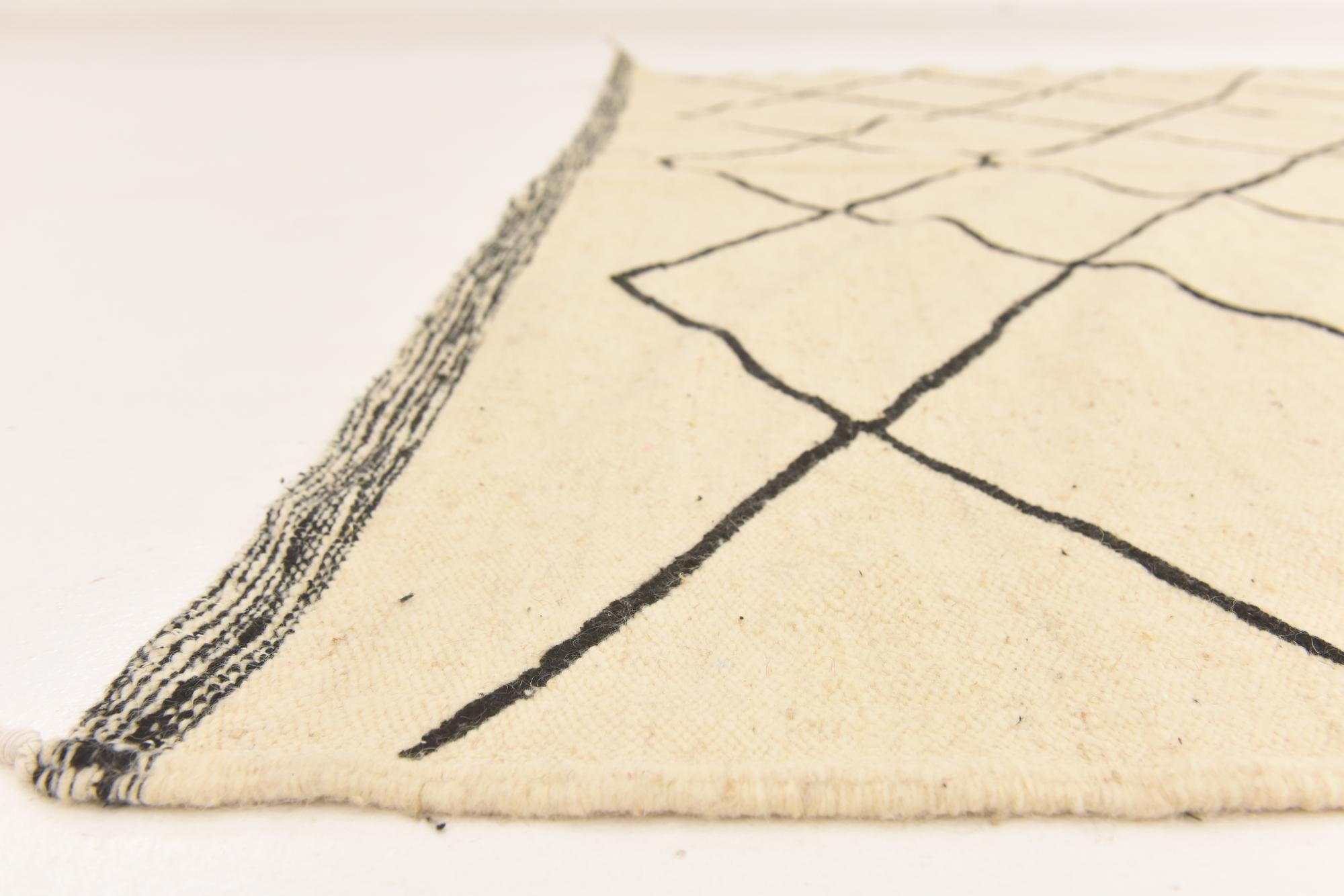 6' 8 x 10' 3 Hand Knotted Moroccan Wool Rug