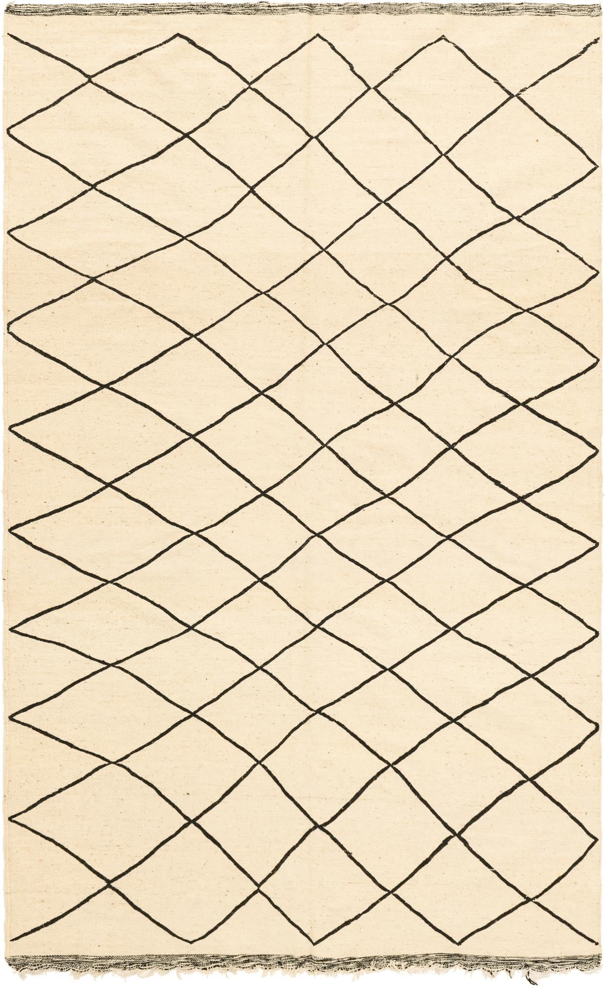 6' 8 x 10' 3 Hand Knotted Moroccan Wool Rug